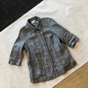 100% linen apron shirt